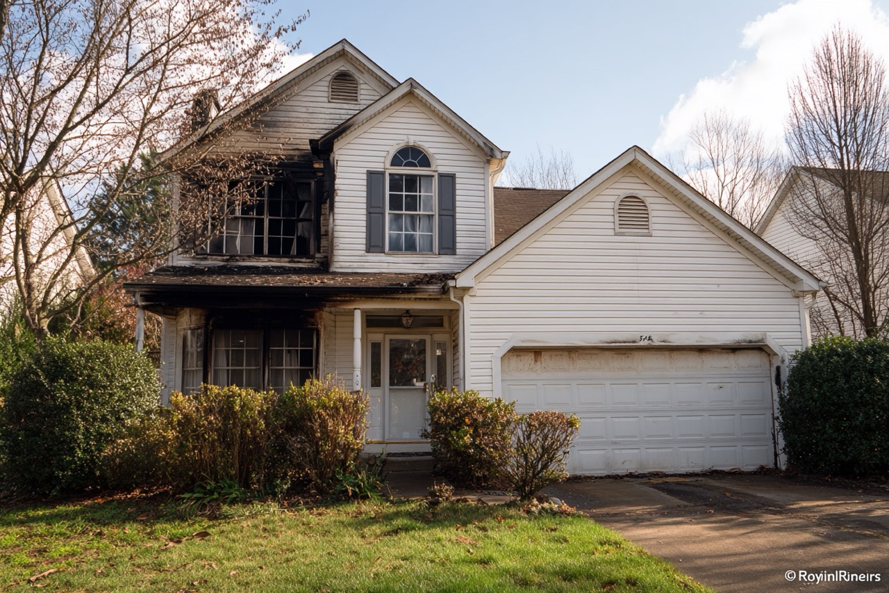Virginia fire damaged house prepared for as-is sale