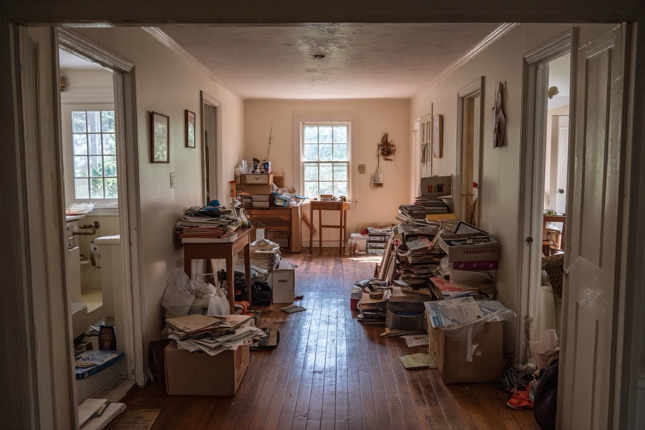 Virginia hoarder house requiring extensive cleaning
