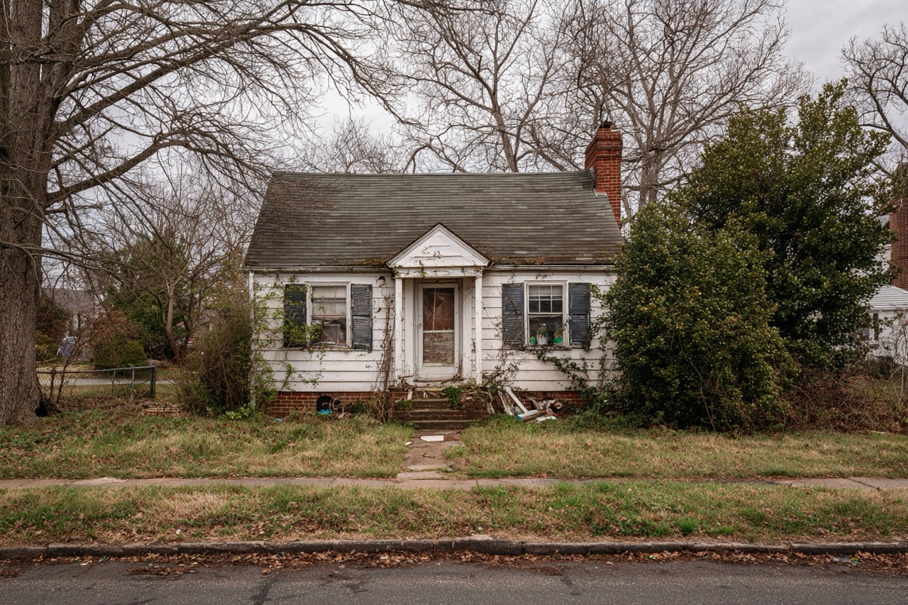 selling a hoarder house Virginia with visible clutter