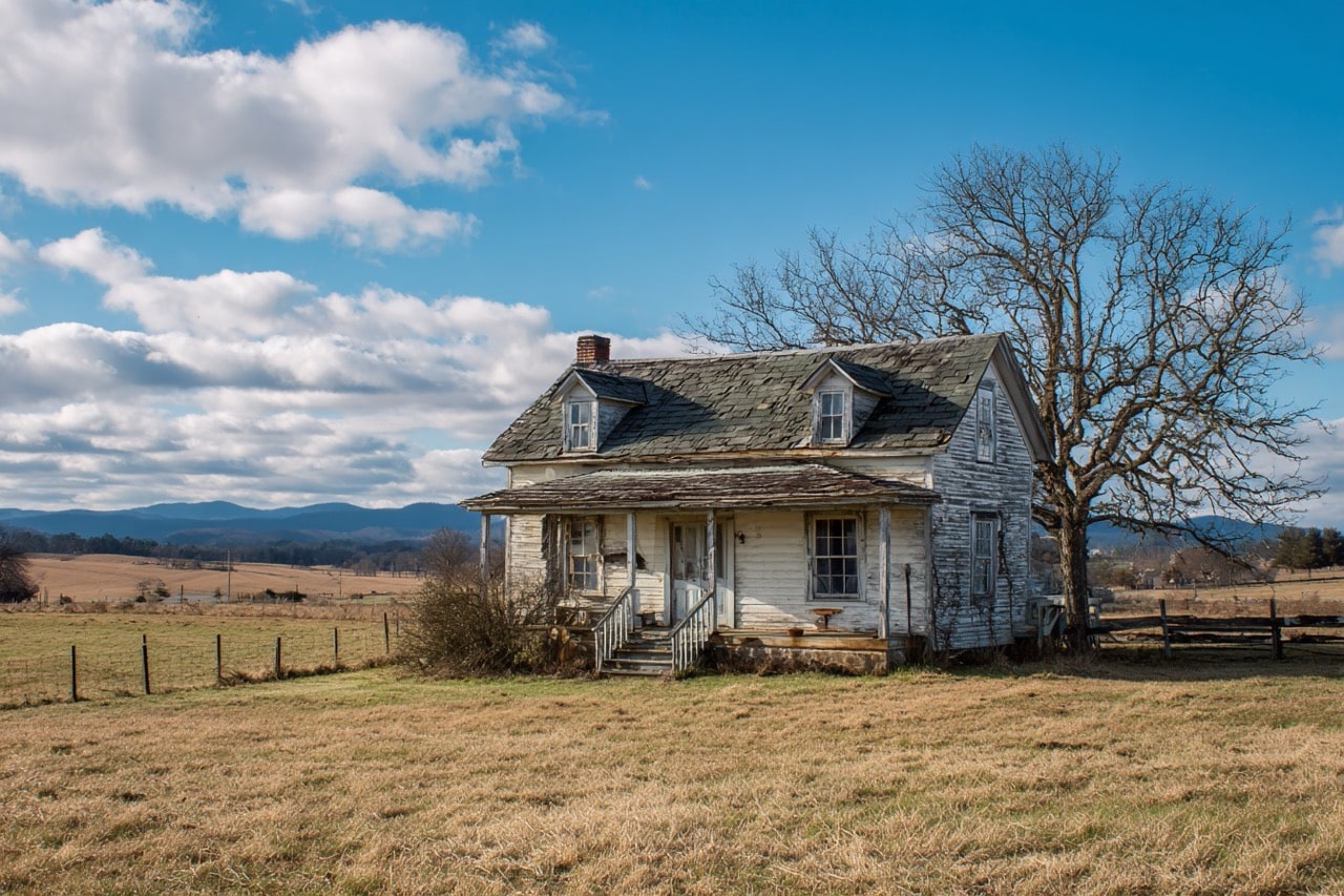 Virginia farmhouse representing real estate transfer taxes and fees